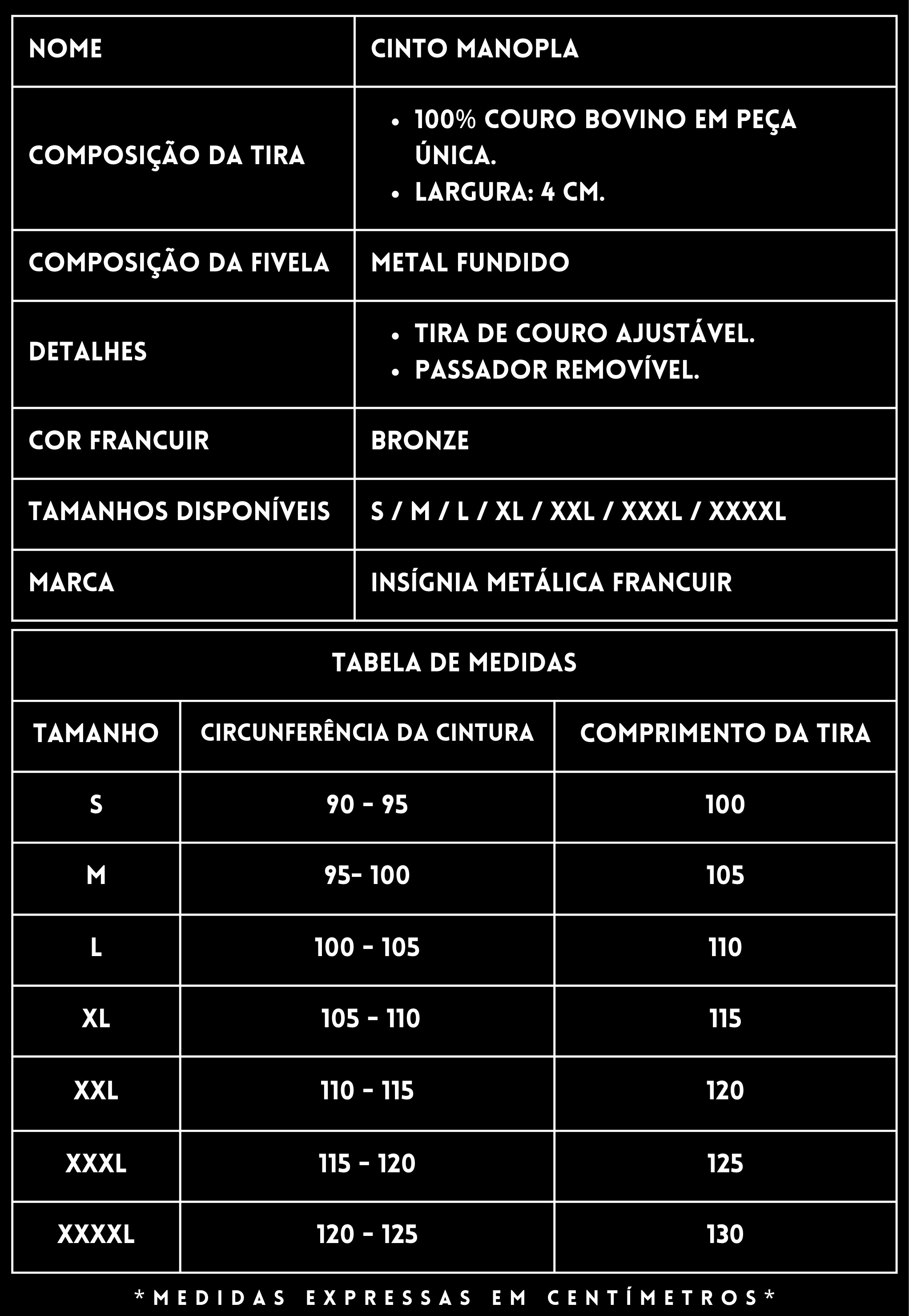 Cinto couro FRANCUIR